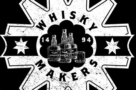 Black and White Logo of a Whisky Maker's Graphic by yasso_the_designer · Creative Fabrica