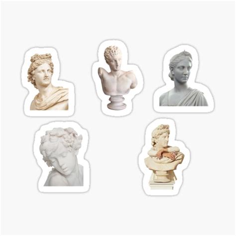 Greek Statue Sticker Pack Sticker For Sale By Gurleenc Redbubble