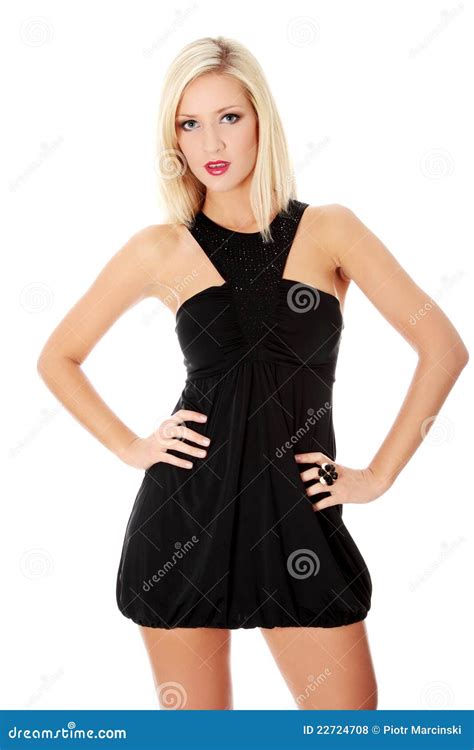 Femme Blond Dans La Robe Sexy Photo Stock Image Du Beauté Luxe 22724708