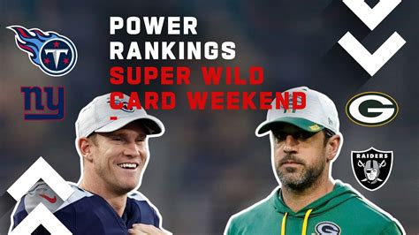 Nfl Power Rankings Super Wild Card Weekend Youtube