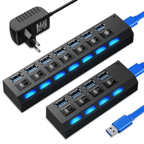 Usb Hub Usb Hub Multi Usb Splitter Hab Use Power Adapter