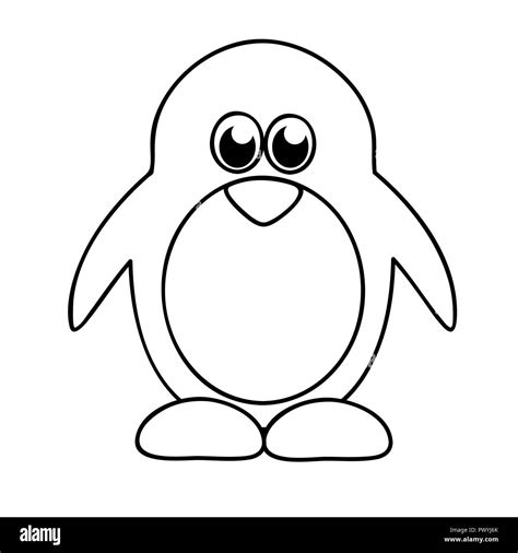 Penguin Clip Art Outline