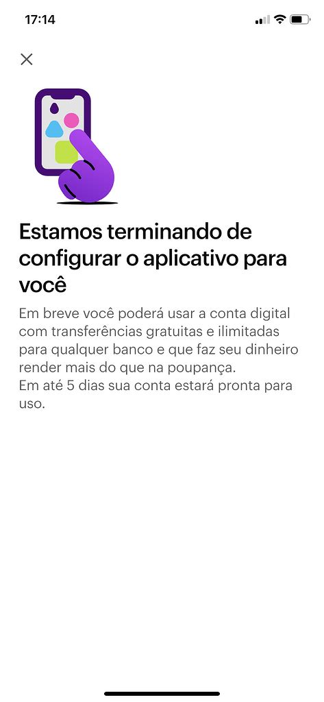 Nubank não termina de configurar app App do Nu NuCommunity