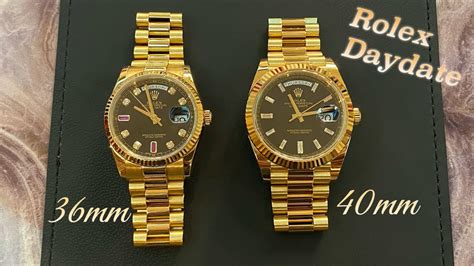 Rolex Day Date 36 Vs 40 Youtube