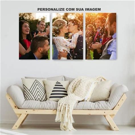 Kit Quadros Decorativo Mosaico X Pe As Personalizado Sua Foto