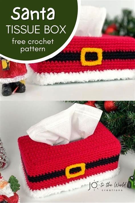 Christmas Crochet Tissue Box Cover Free Crochet Pattern Artofit