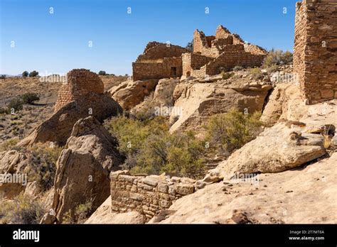 The Ruins Of Ancestral Puebloan Structures At The Cajon Pueblo