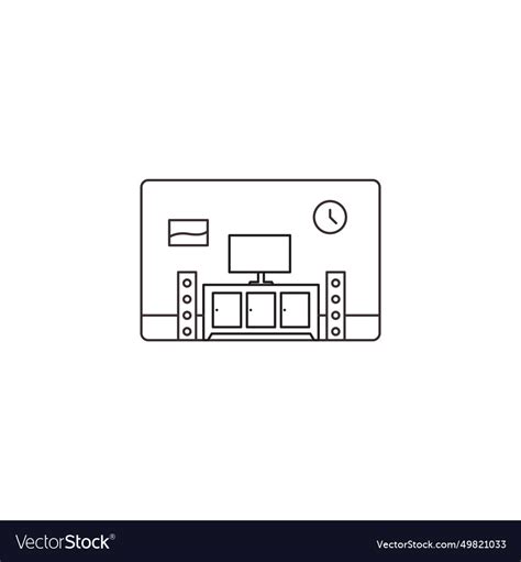 Interior minimalist icon logo design Royalty Free Vector