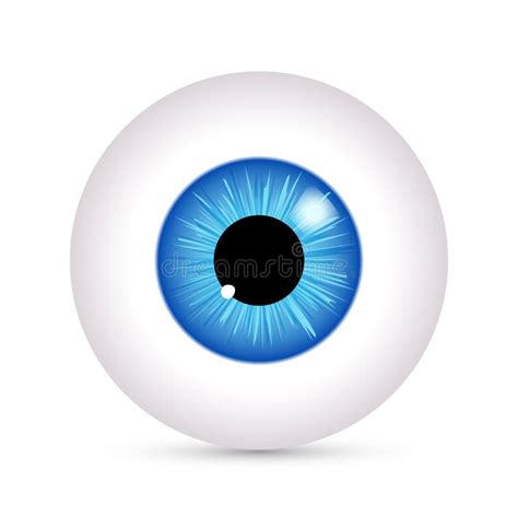 Eye Vector Look Icon Eyeball Vision Blue Eyesight View Symbol Ball