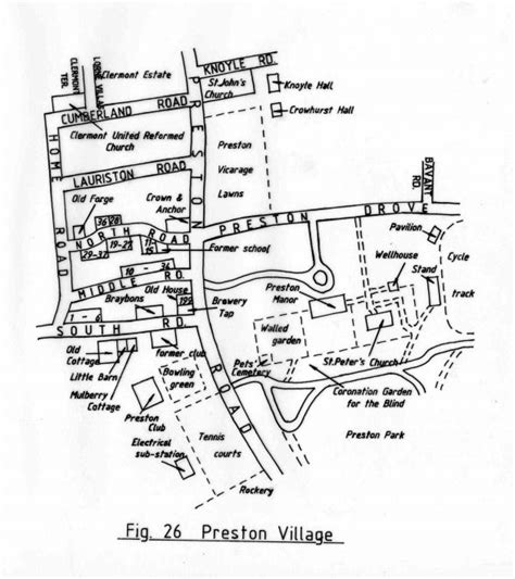 Map of the area c1990 | Preston Park | My Brighton and Hove