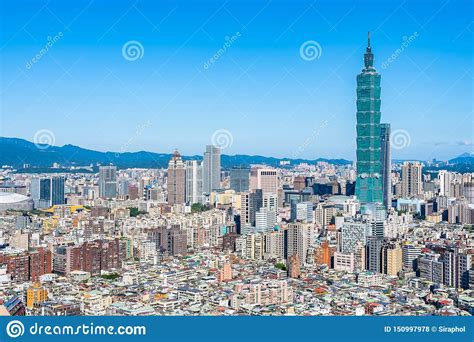 Cidade Bonita De Taipei Da Constru O Da Arquitetura Foto De Stock