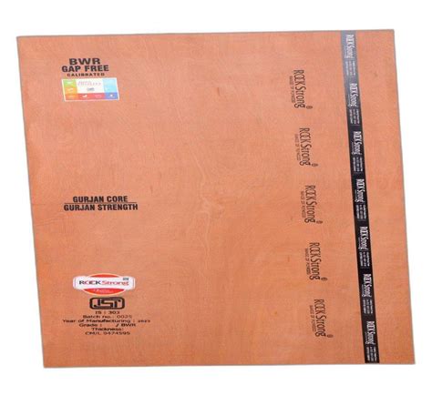 18 Mm Rock Strong Gurjan Core Plywood For Furniture 8x4feet At 70