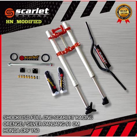 Jual UPSIDE DOWN SHOCK DEPAN USD KLX DTRACKER CRF 150 SCARLET RACING