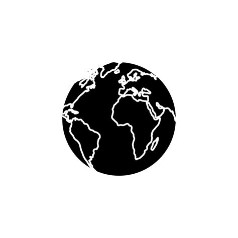 silhouette of world planet earth isolated icon 3180036 Vector Art at Vecteezy