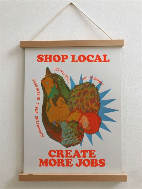 Shop Local Poster | Contemporary graphic design, Business illustration