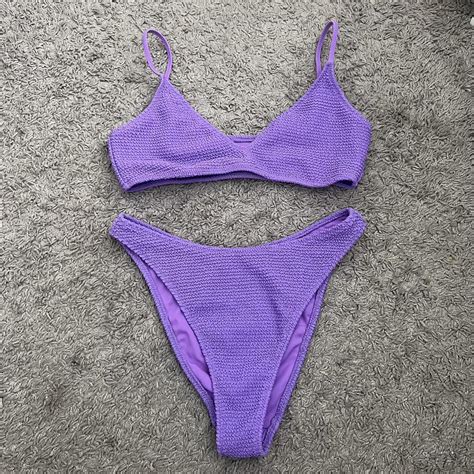 PacSun Purple Bikini Set Both Size M Purple Eden Depop