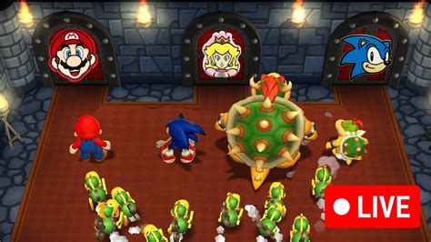 Mario Party 9 Step It Up Mario Vs Sonic Vs Bowser Vs Bowser Jr