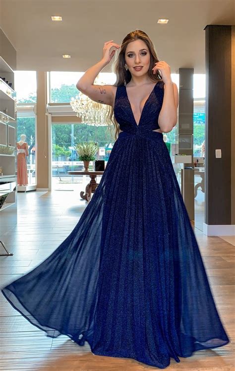 Vestido Azul Marinho Para Madrinha De Casamento Modelos Longos