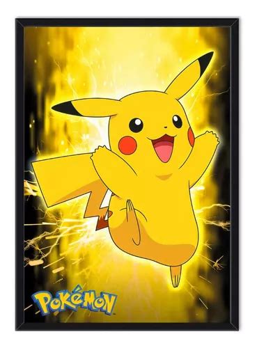 Cuadro Enmarcado Póster Pikachu Pokémon