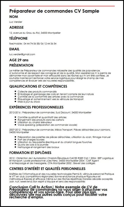 Exemple De Cv De Magasinier Laboite Cv Fr