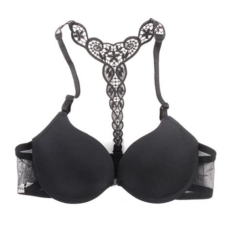 Buy Sexy Push Up Bras For Women Front Closure Lace Racer Back Racerback Bra