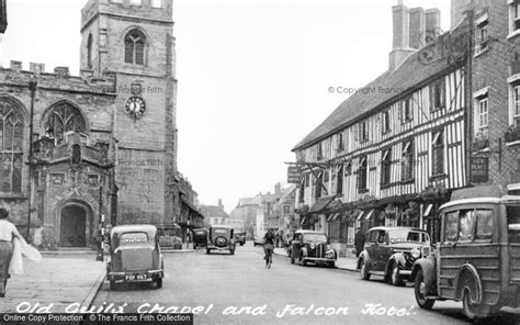 Photo of Stratford Upon Avon, Old Guild Chapel And Falcon Hotel c.1955