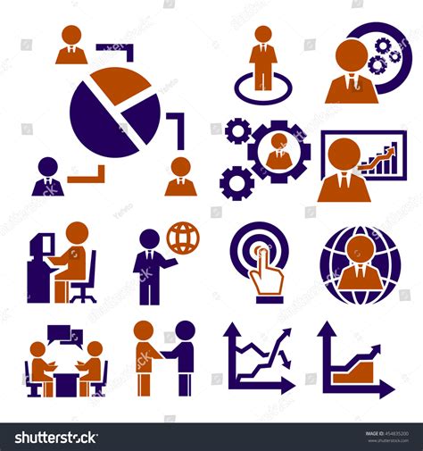 Human Resources Management Icon Set Stock Vector Royalty Free 454835200 Shutterstock