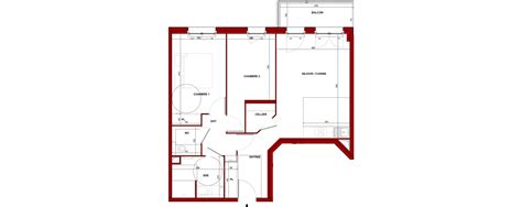 Plan appartement T3 de 63 16 m² neuf résidence Castanea à Bouffémont