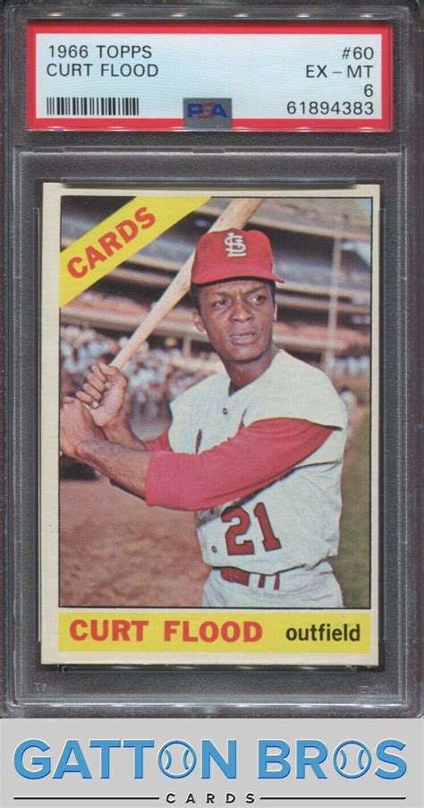 Topps Curt Flood Psa Ex Mt Ebay