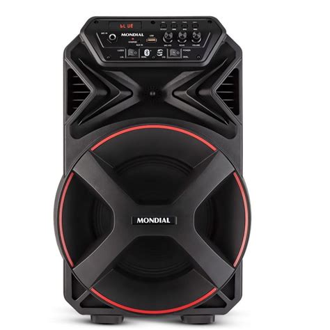 Caixa Amplificada Mondial Cm250 250w Rms Preta Bivolt Caixa Acústica