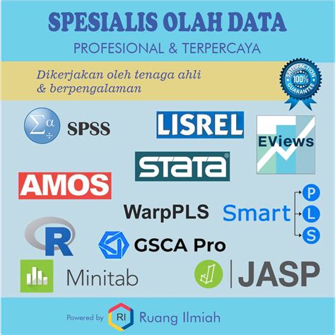 Jual Jasa Olah Data Spss Lisrel Smartpls Amos Eviews Warppls