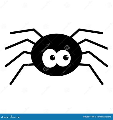 Cartoon Spider Stock Vector Illustration Of Black Background 125844488