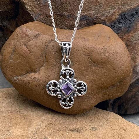 Dainty Amethyst Sterling Pendant Gle Good Living Essentials