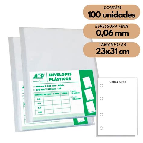 Comprar Envelope Saco Pl Stico A Acp Mm Furos C Fino A