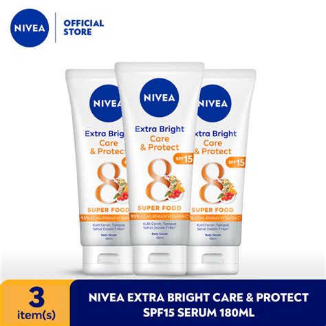 Jual Nivea Body Serum Extra Bright Care Protect Spf Ml X Pcs