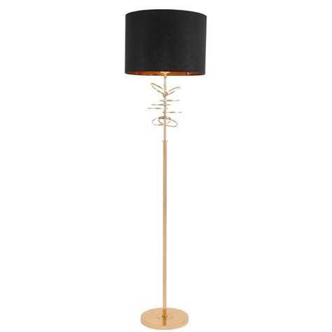 LAMPA STOJĄCA PODŁOGOWA CZARNO ZŁOTA BENARDI LUMINA DECO DAMI DOMO