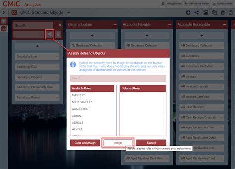 Assign Roles To Bucket Objects In BI Analytics Without Removing Prior