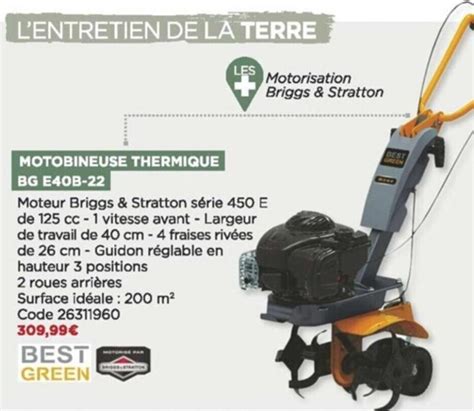 Motobineuse Thermique Bg Bricomarch Mars