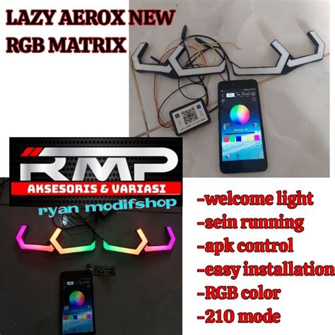 Jual Lampu Alis Lazy Hexa Frame Aerox New Conected Lazy Hexagon Aerox