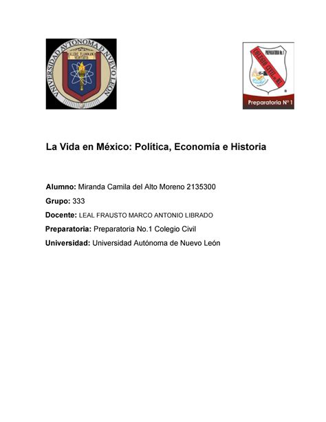 Actividad de requisito 2 etapa 4 LVM La Vida en México Política