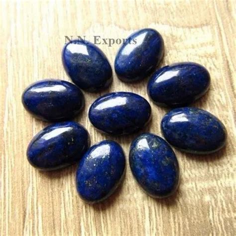 Blue Natural Lapis Lazuli Gemstones Shape Oval Size X Mm To