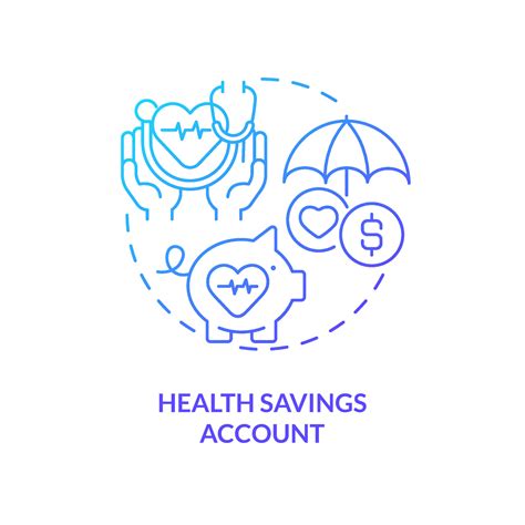 Health savings account blue gradient concept icon. Medical policy