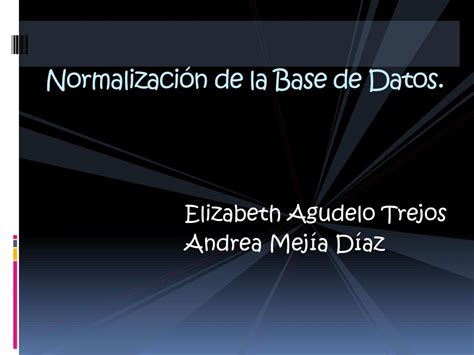 Ppt Normalizaci N De La Base De Datos Powerpoint Presentation Free