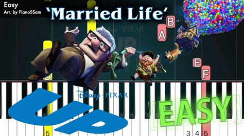 Easy Married Life Up Piano Tutorial With Finger Numbers Youtube