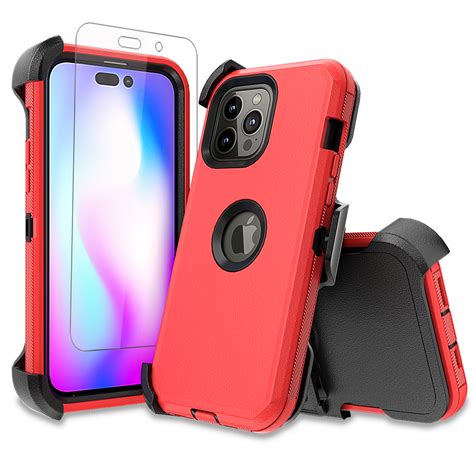 Niffpd Iphone 14 Pro Max Case With Screen Protector Belt Clip Holster