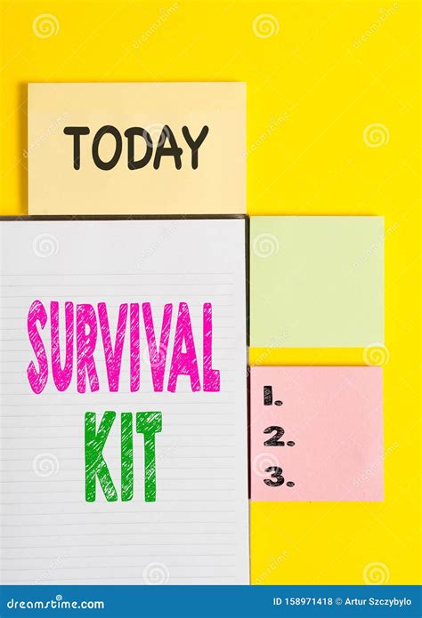 Word Writing Text Survival Kit Business Concept For Emergency