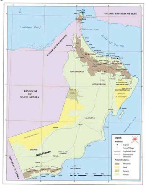 Sultanate of oman location map.