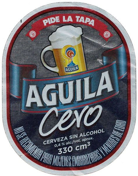 Etiquetas De Cervezas Y Maltas Colombianas Águila Cero