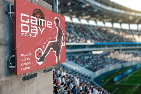 Premium Psd Banner On Stadium Mockup