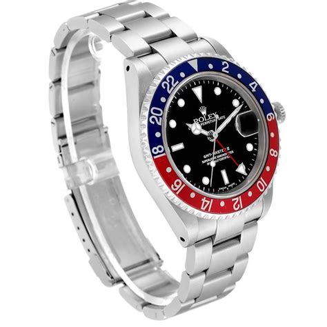 Rolex Gmt Master Ii Azul Rojo Pepsi Bisel Acero Reloj Caballero